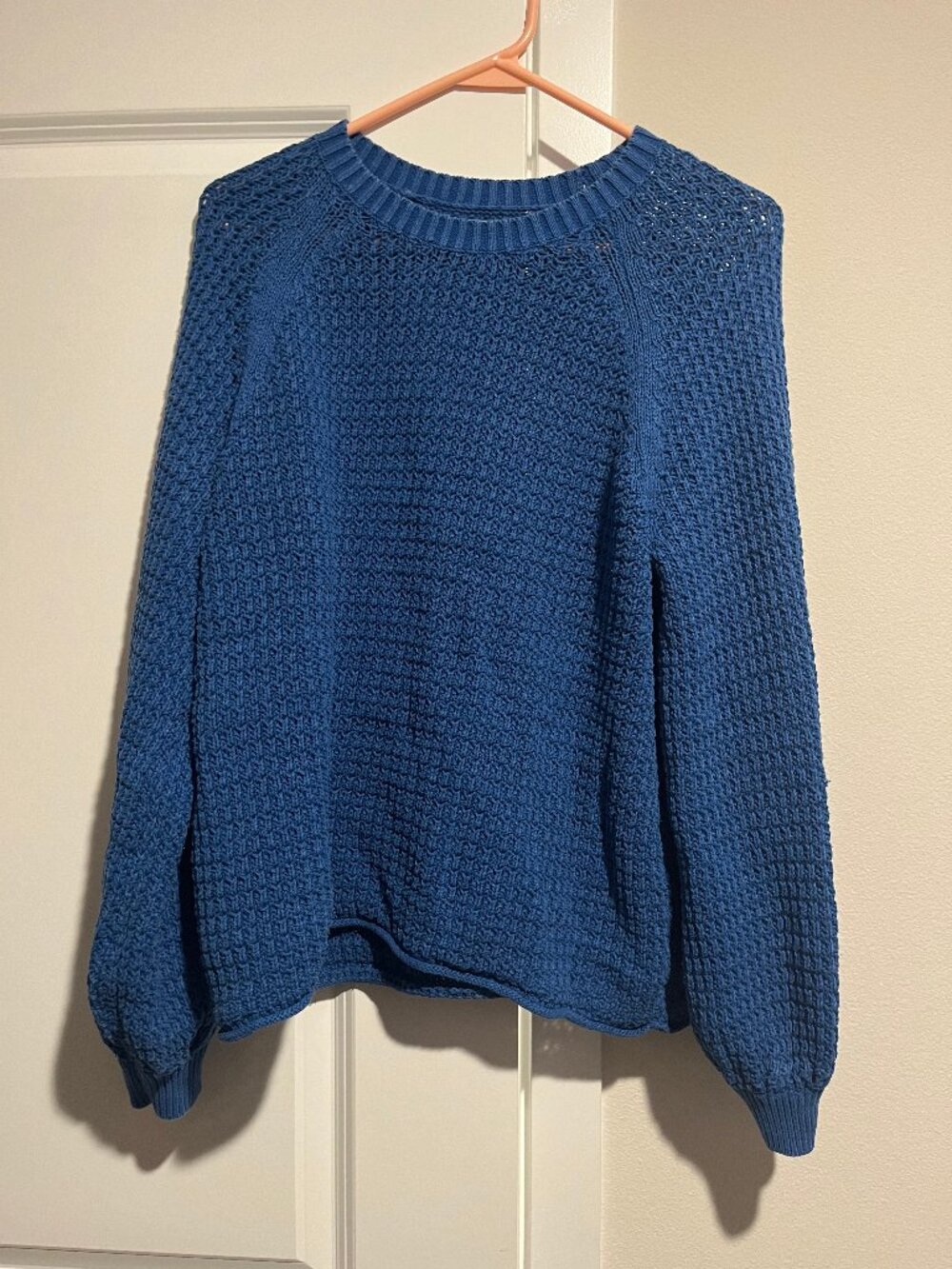 Modern Classic Sonoma Blue Cable Knit Sweater Size M